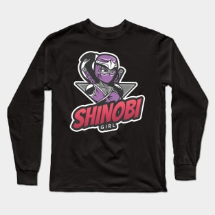 Purple Ninja Girl Long Sleeve T-Shirt